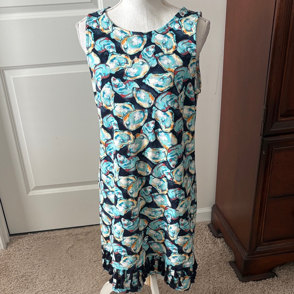 Crown & Ivy  Sleeveless Dress - Blue and White